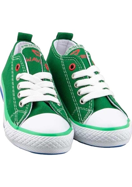 Unisex Erkek Kız Çocuk Keten Kısa Convers Modeli Bağcıklı Spor Ayakkabı Yeşil indirimleri