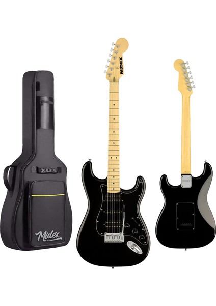RPH-40BK-ST Full Black Elektro Gitar Seti HSH Manyetik Maple Klavye Üst Kalite