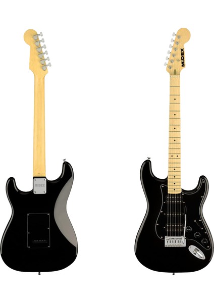 RPH-40BK-ST Full Black Elektro Gitar Seti HSH Manyetik Maple Klavye Üst Kalite