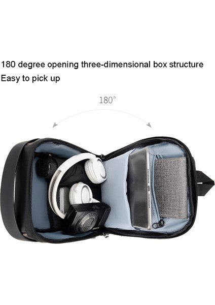 X306 Erkek Omuz Çantası USB Şarj Portu X306 Gri Altın (Yurt Dışından) modelleri