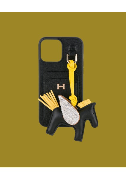 Siyah Kartlıklı Oyuncaklı Telefon Kılıfı - DK183 - iPhone 14