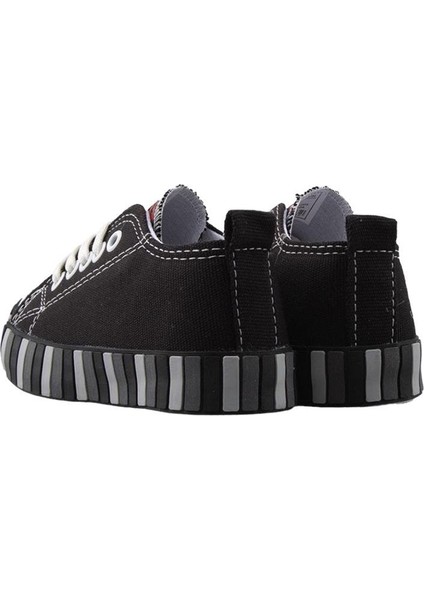Unisex Çocuk Keten Kısa Convers Modeli Bağcıklı Spor Ayakkabı Siyah modelleri