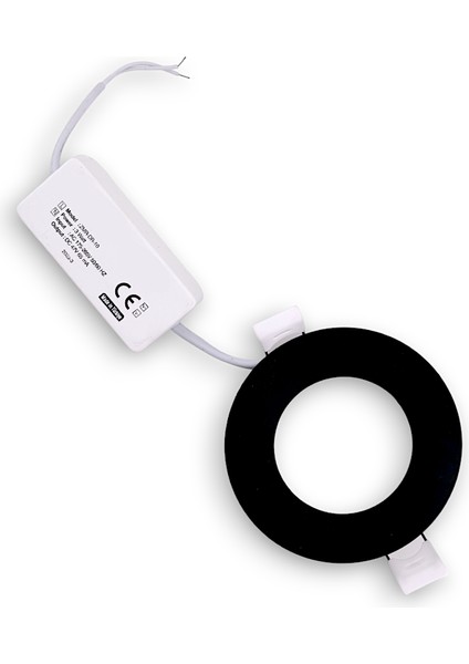 Eco Sıva Altı Siyah Spot Panel LED 3 Watt Beyaz Işık 6500 K