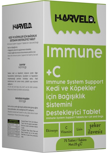 Immune+C Kedi ve Köpekler Için Tablet 75