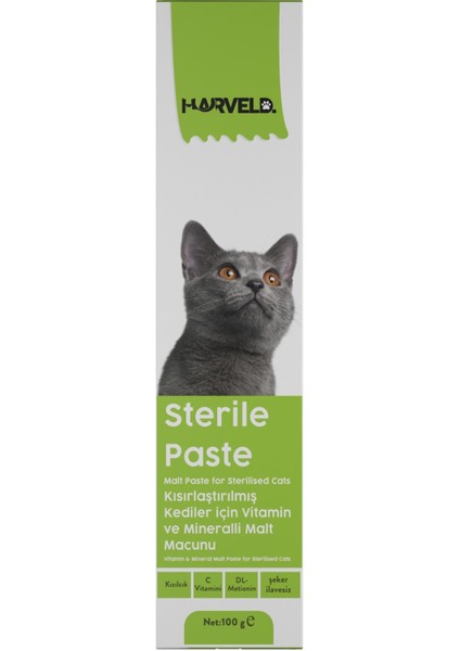 Sterile Paste Kısırlaştırılmış Kedi Destekleyici Özel Takviye Vitamin Mineral Macun 100 gr