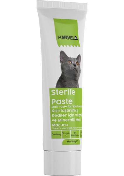 Sterile Paste Kısırlaştırılmış Kedi Destekleyici Özel Takviye Vitamin Mineral Macun 100 gr
