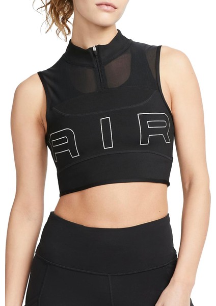 Air Dri-Fıt 1/4 Fermuarlı Sıkı Kesim Kadın Crop T-Shirt