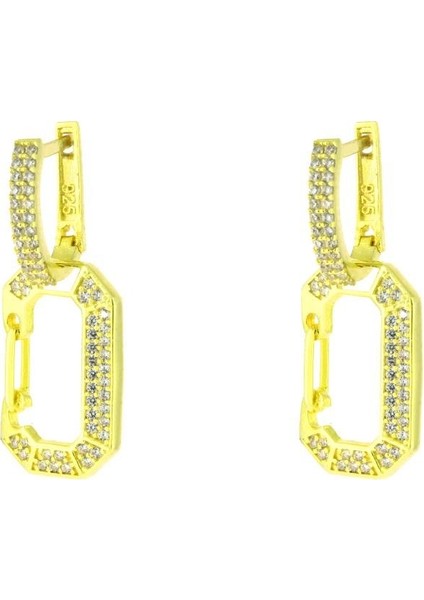 925 Ayar Gümüş Harf Tasarım Küpe