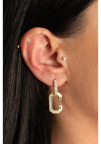 925 Ayar Gümüş Harf Tasarım Küpe modelleri