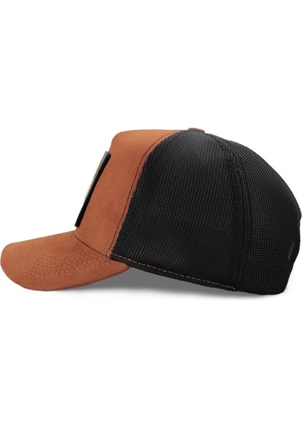 V1 Trucker Aslan - 9 Kod Logolu Unisex Camel-Siyah Şapka (Cap)