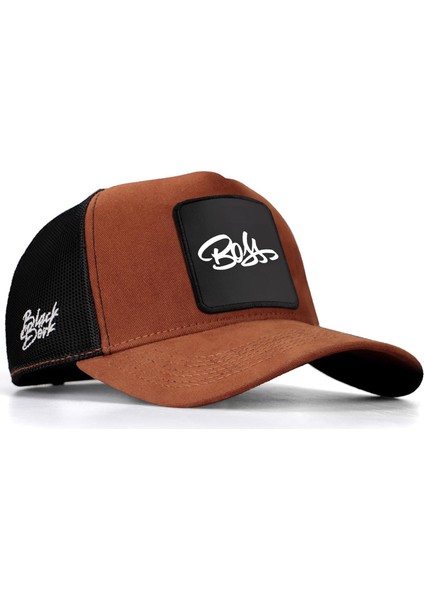 Blackbörk V1 Trucker Boss - 4 Kod Logolu Unisex Camel-Siyah Şapka (Cap)