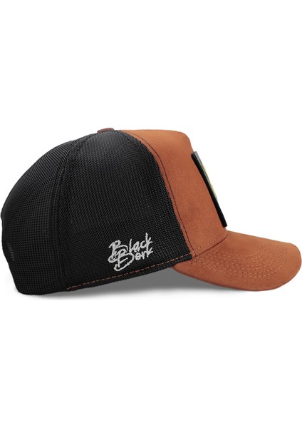 Blackbörk V1 Trucker Boss - 4 Kod Logolu Unisex Camel-Siyah Şapka (Cap)