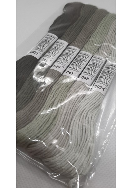 6 Adet Muline 8 Metre 6 Büküm Etamin Kanaviçe Bileklik Brezilya Nakış Rokoko Ip Seti fiyatları