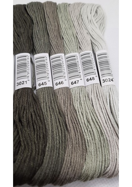 6 Adet Muline 8 Metre 6 Büküm Etamin Kanaviçe Bileklik Brezilya Nakış Rokoko Ip Seti fırsatları