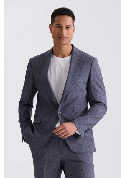 Gri Slim Fit Mono Yaka Tek Düğme Spor Takım Elbise fiyatları