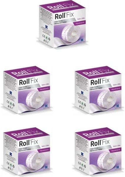 Rollfix Rollfix Elastik Sabitleme Bandı Hipoalerjenik Flaster 5 cm 10 Adet