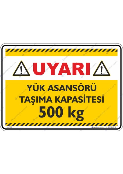 Yük Asansörü Taşıma Kapasitesi 500 kg