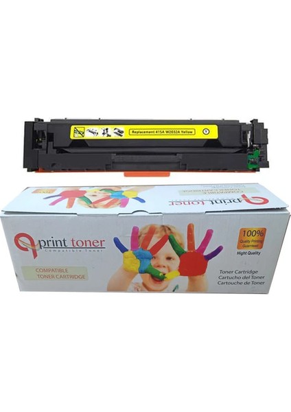 Hp M454DW Muadil Toner Çipsiz 415A Sarı W2032A CF415A Yl