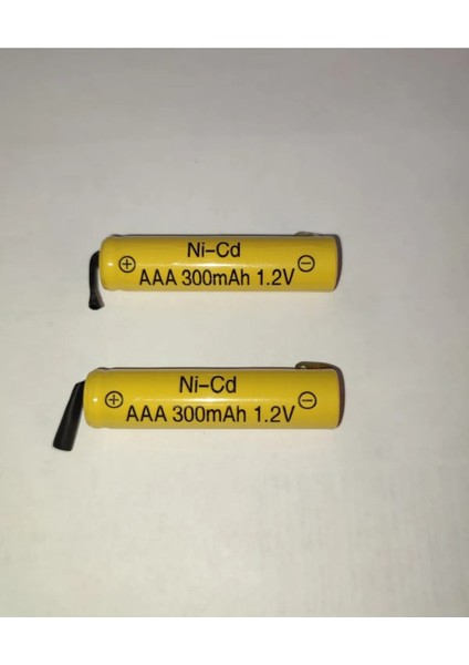 Ni-Cd Şarj Edilebilir Pil 2 Adet Lehime Uygun 1.2V Aaa 300 Mah