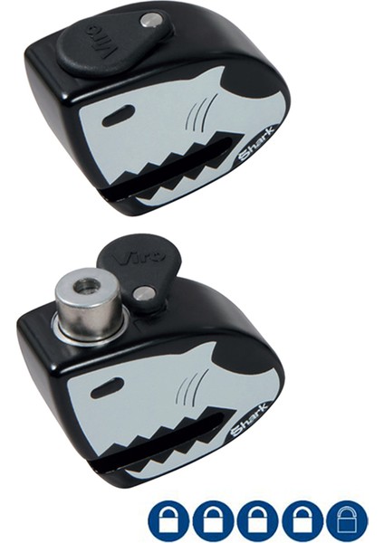 Shark - Ekstra Dayanıklı, Motosikletler Için Uygun, 5.5mm Kırılmaz - Kesilmez Disk Kilidi fiyatları