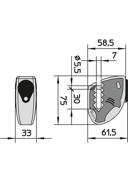 Shark - Ekstra Dayanıklı, Motosikletler Için Uygun, 5.5mm Kırılmaz - Kesilmez Disk Kilidi fırsatları