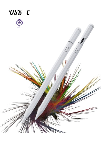 iPad Air 5. Nesil Uyumlu Pencil Usb-C Avuç Içi Red Eğim Özellikli Bluetooth Bağlantılı Stylus Kalem