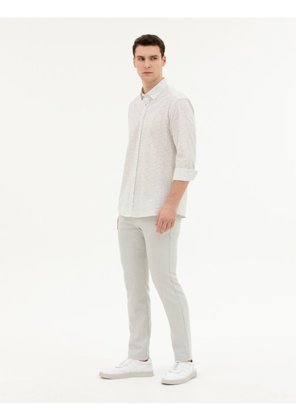 Erkek Gri Slim Fit Beli Lastikli Kanvas Pantolon 50288508-VR024 modelleri