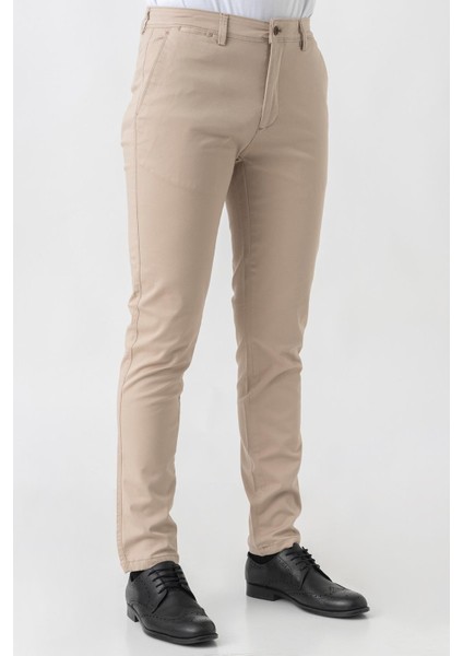 Aigle P1013 Likralı Slim Fit Arya Pantolon Bej