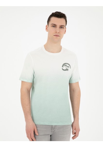Erkek Yeşil Regular Fit Tişört 50281117-VR016