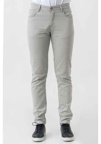 Bern J2425 Normal Fit Pamuklu Likralı 5 Cep Jean Pantolon Gri