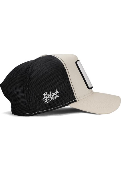 V1 Trucker Panter - 4 Kod Logolu Unisex Bej-Siyah Şapka (Cap) fiyatları