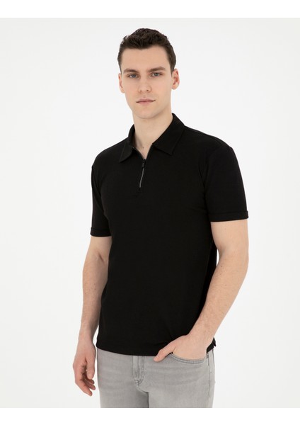 Erkek Siyah Slim Fit Tişört 50288915-VR046 modelleri