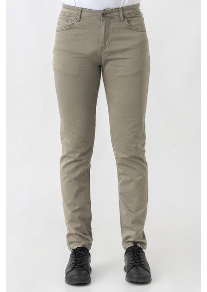 Bern J2425 Normal Fit Pamuklu Likralı 5 Cep Jean Pantolon Çağla