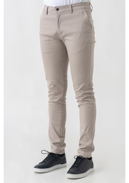 Adliswil P1011 Slim Fit Pamuklu Amasra Pantolon Toprak modelleri