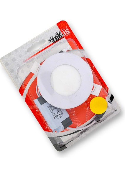Eco Sıva Altı Beyaz Spot Panel LED 3 Watt Beyaz Işık 6500 K