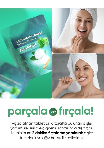 Smokers Nane Aromalı Diş Macunu Tableti - 30 Tablet