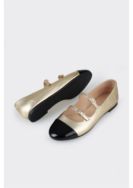 Gold Deri Kadın Babet modelleri