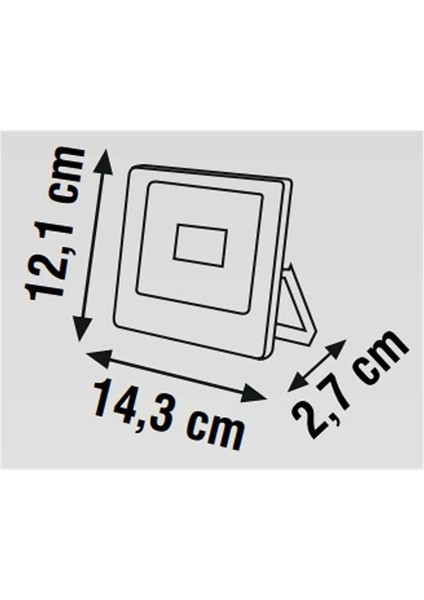 K2 20W 3000K Günışığı Işık Viyana Smd LED Projektör KLF611