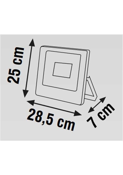 K2 100W 3000K Günışığı Işık Viyana Smd LED Projektör KLF614