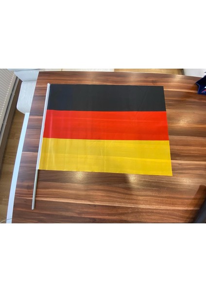 10 Ad. Almanya Sopalı Bayrak 50X70 - Germany Stick Flag 50X70 - Deutschland-Flaggen Auf STÖCKEN50X70