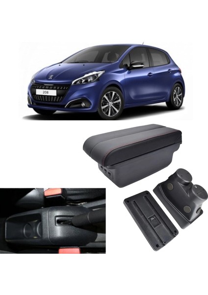 Peugeot 208 2013-2018 Delmesiz Vidasız Kol Dayama Kolçak