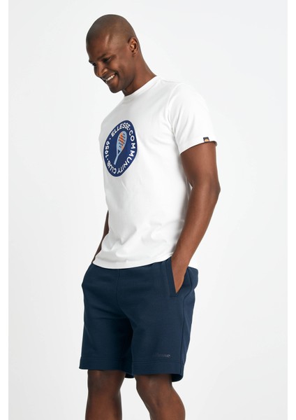 Logolu Bisiklet Yaka % 100 Pamuk T Shirt Erkek T Shirt EM185