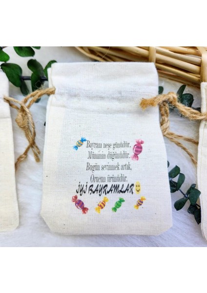 5 Adet Ramazan Bayramı Iyi Bayramlar 9X12 cm Baskılı Harçlık Kesesi Bayram Kesesi