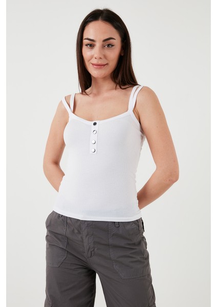 Regular Fit Ip Askılı Atlet Bayan Atlet 24Y0696K1