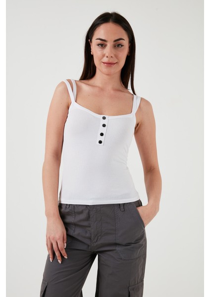 Regular Fit Ip Askılı Atlet Bayan Atlet 24Y0696K1