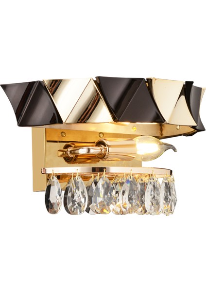 Betty Gold Kaplamalı 8 Watt Ledli Yatak Başı , Salon LED Aplik