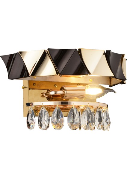 Betty Gold Kaplamalı 8 Watt Ledli Yatak Başı , Salon LED Aplik