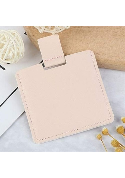 Mini-Ince El Kozmatik Makyaj Aynası Taşınabilir Paslanmaz Çelik Ayna - Deri Kılıflı modelleri
