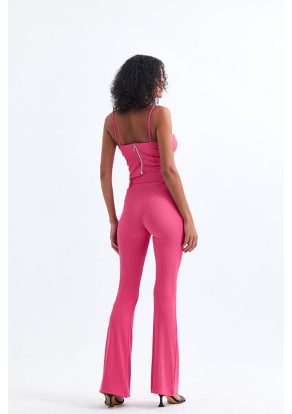 Kemer Detaylı Ottoman Pantolon | PNT34753 Pembe fırsatları