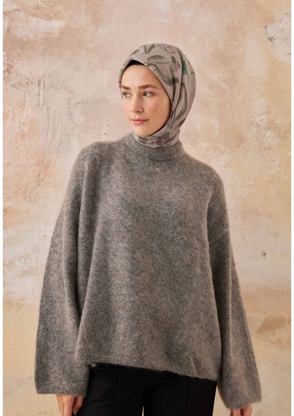 Hera Desen Pamuk Ipek Eşarp Leylak